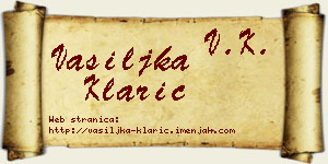 Vasiljka Klarić vizit kartica